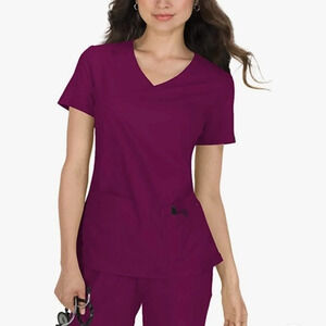 Women's V-Neck Scrub Top - Purple